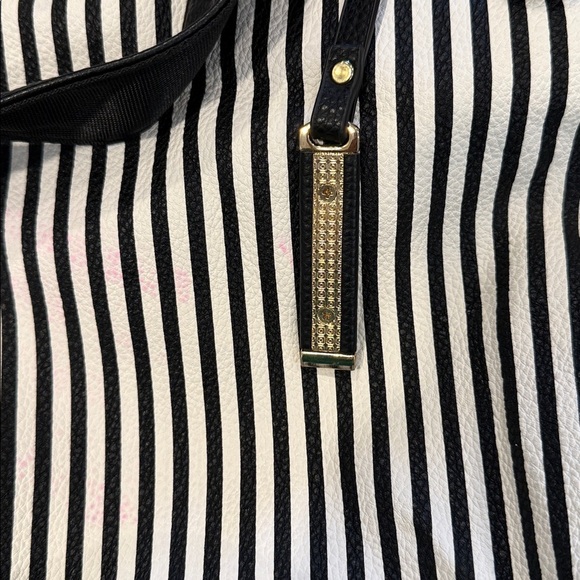 Black and White Striped Backpack - Picture 13 of 14